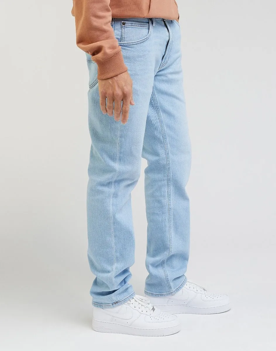 Lee Daren Zip Regular Straight Denim Jeans Blue Sky Light