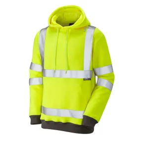 Leo Goodleigh Class 3 Hi-Vis Hooded Sweatshirt - Yellow