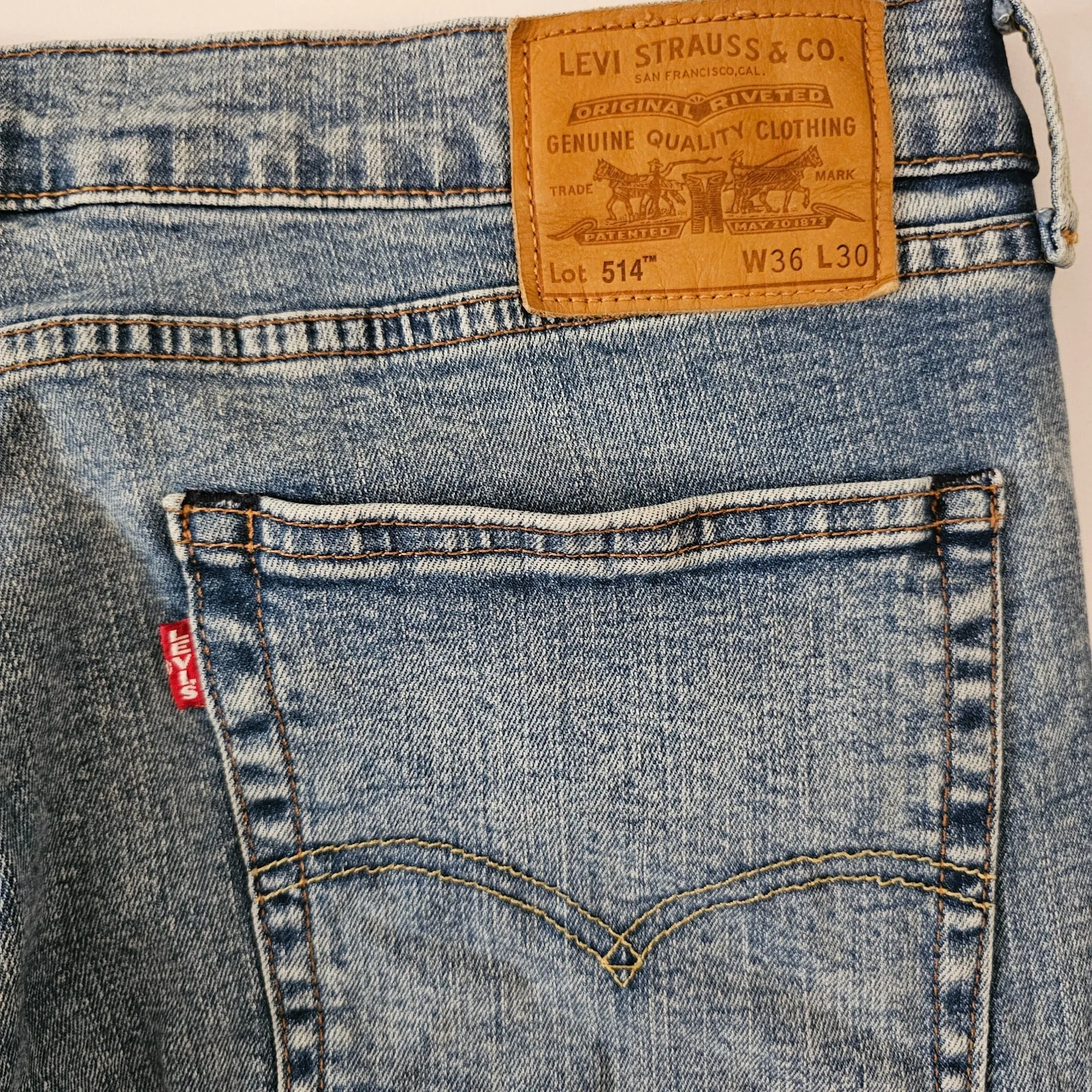 Levi's Big E 514 jeans made in Egypt