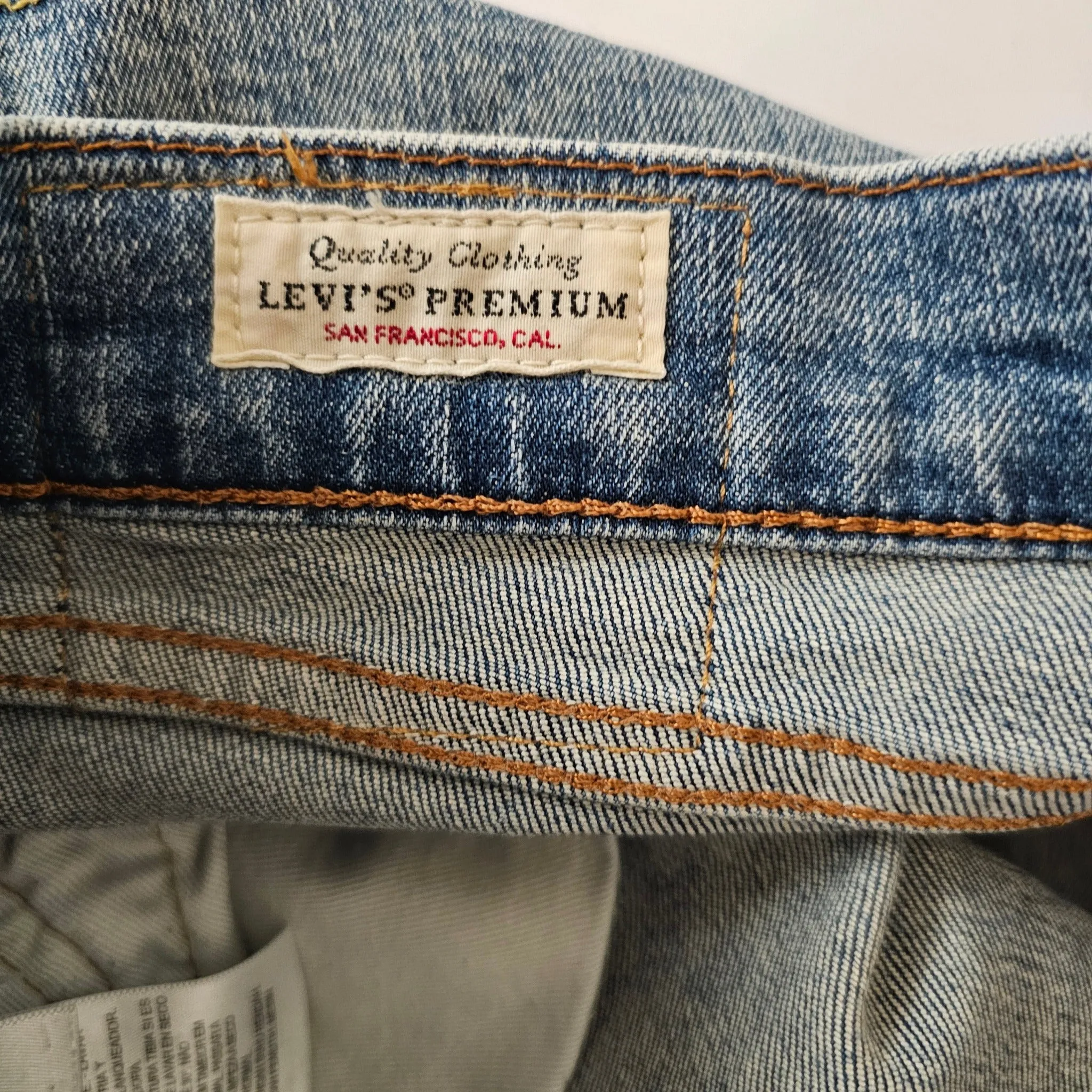 Levi's Big E 514 jeans made in Egypt