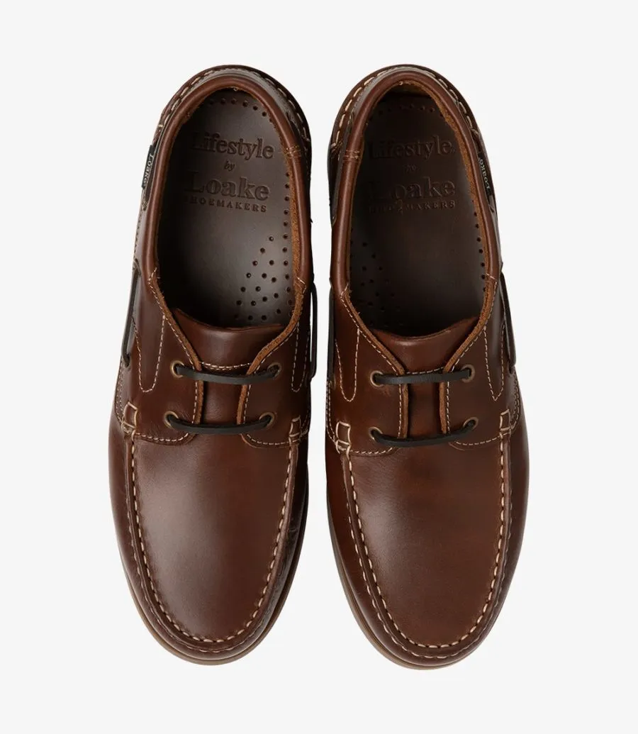 LOAKE Lymington -  Lace up boat shoe - Brown