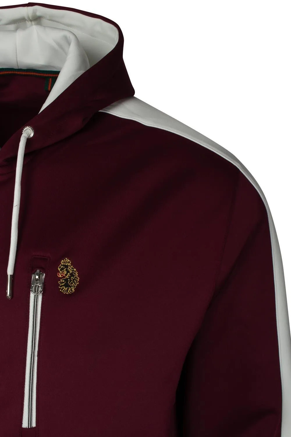 Luke 1977 Moorehood Zip Hoody - Rosewood