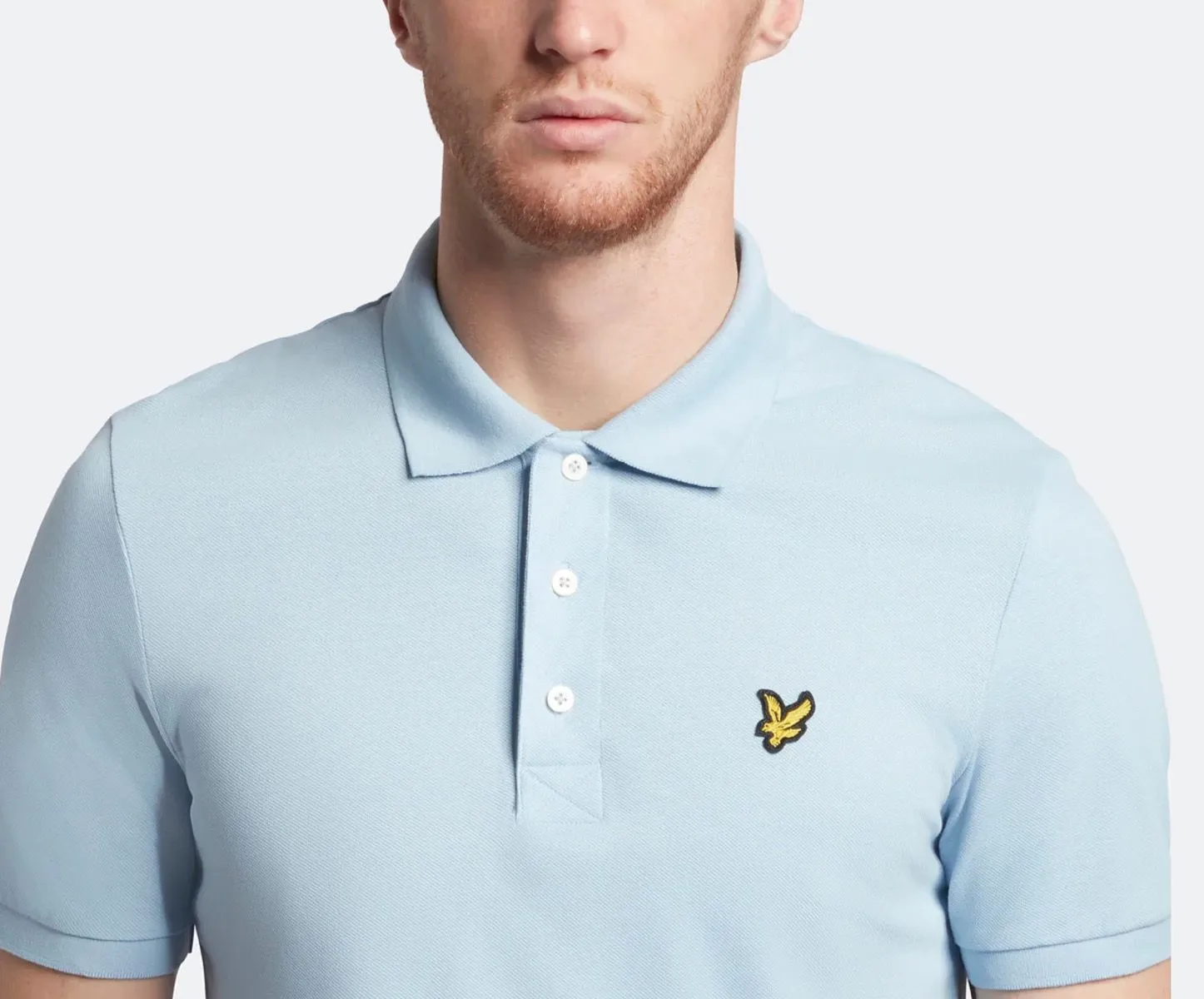 Lyle & Scott Casual Short Sleeve Polo Shirt Light Blue