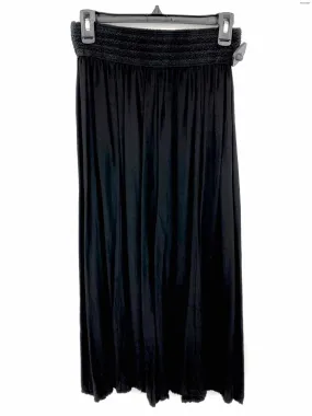 MADE IN ITALY Black Embroidered Trim Wide Leg Size SMALL (S) Pants