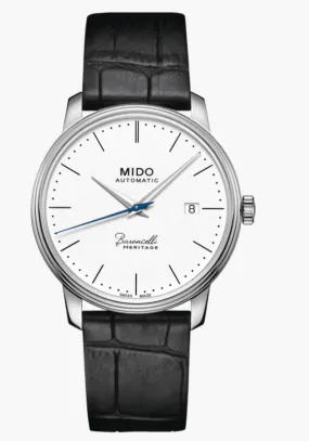 MIDO – M027.407.16.010.00 BARONCELLI HERITAGE GENT Leather / white dial 