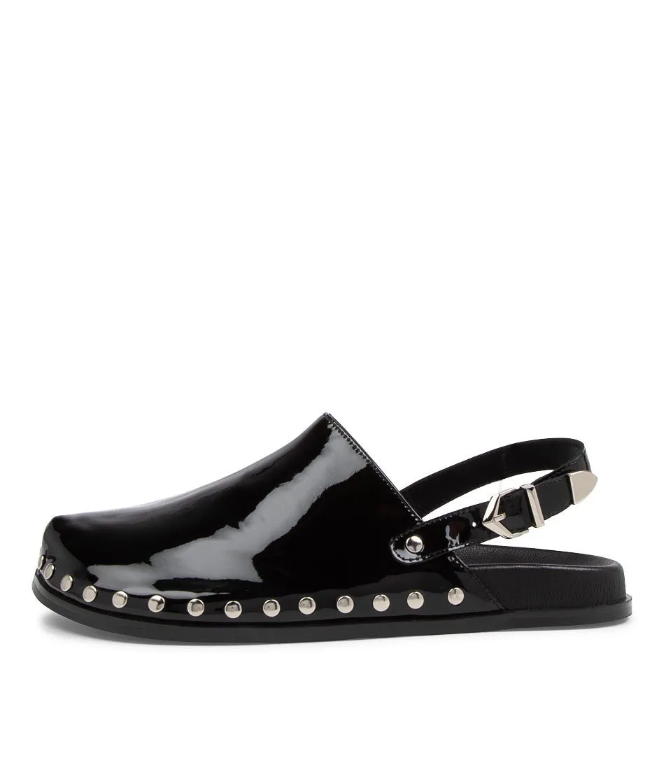 MOLLINI Blase Black Patent Leather Slip On Shoes