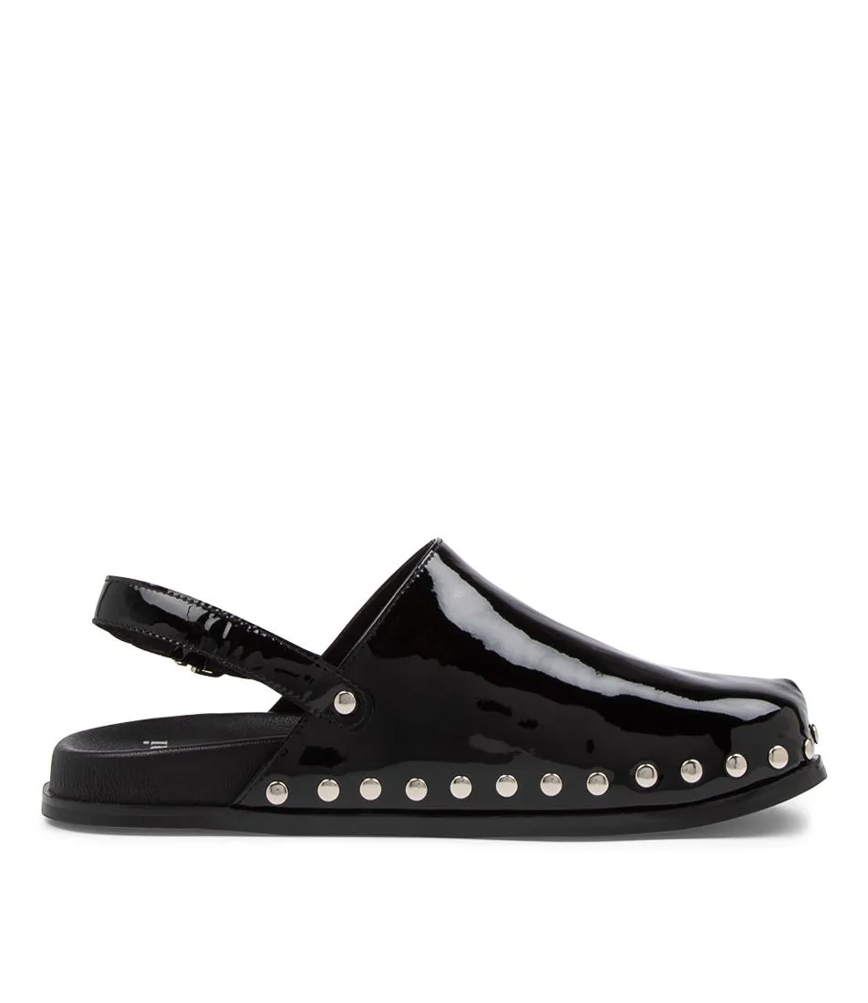 MOLLINI Blase Black Patent Leather Slip On Shoes