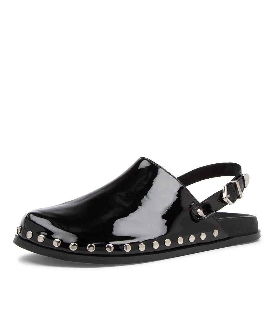 MOLLINI Blase Black Patent Leather Slip On Shoes