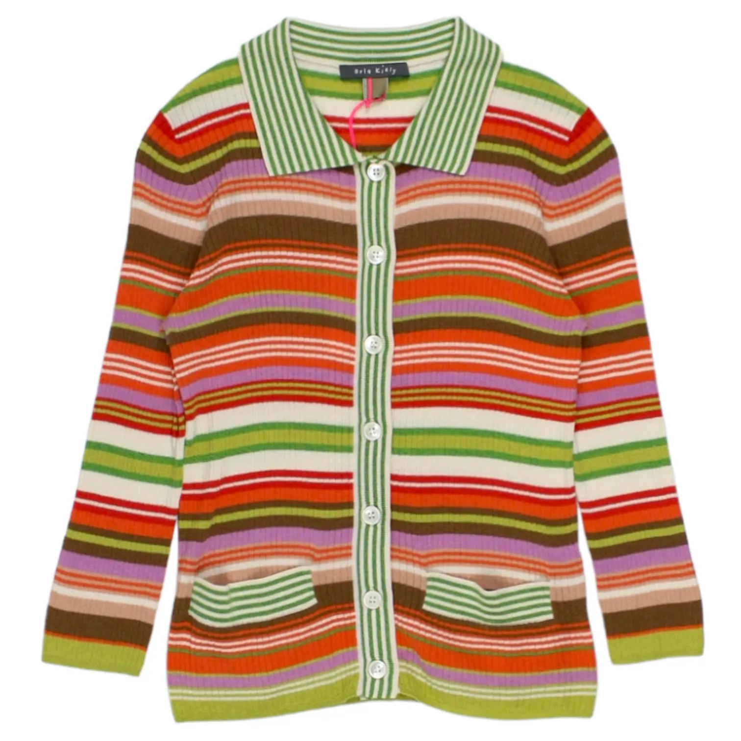 Orla Kiely Green/Multi Stripe Cardigan