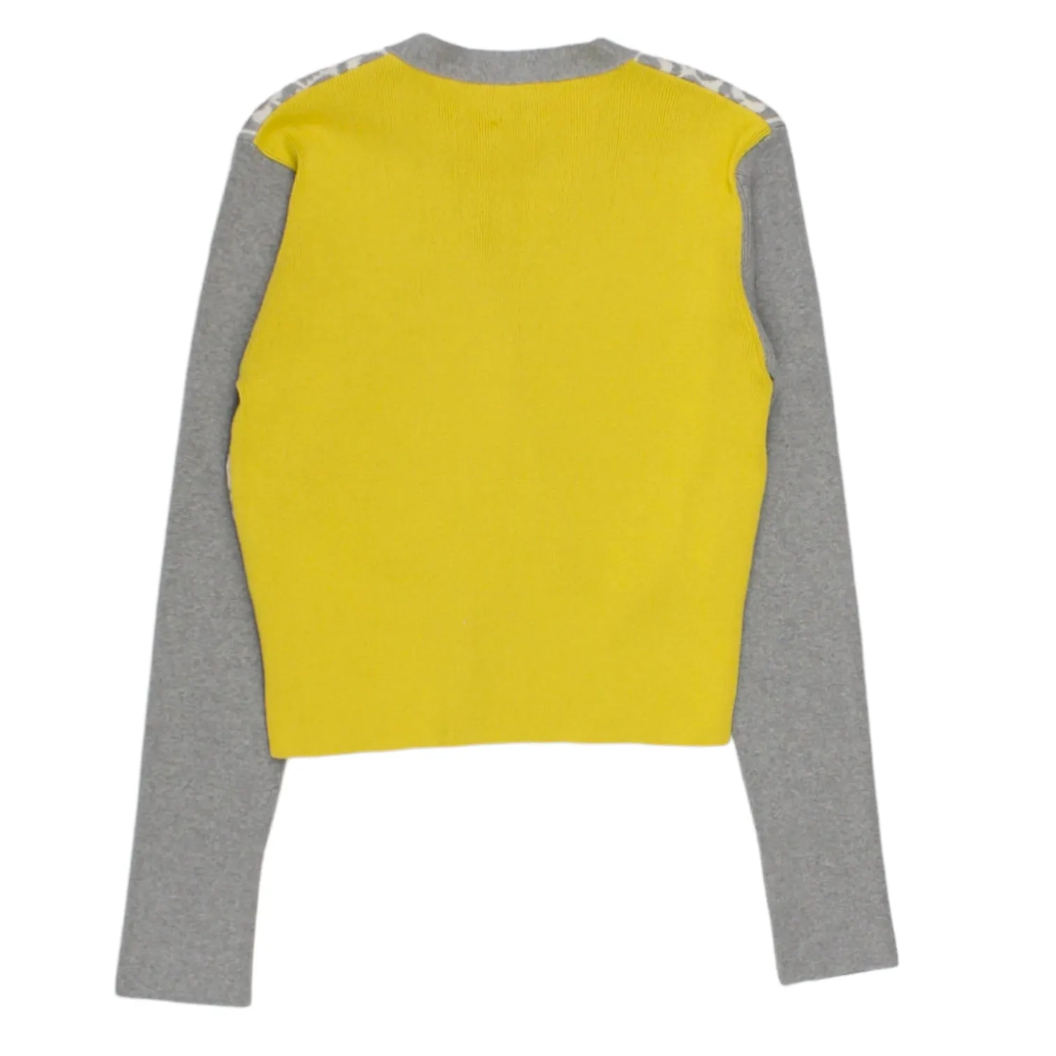 Orla Kiely Grey/Yellow Ribbed Cardigan