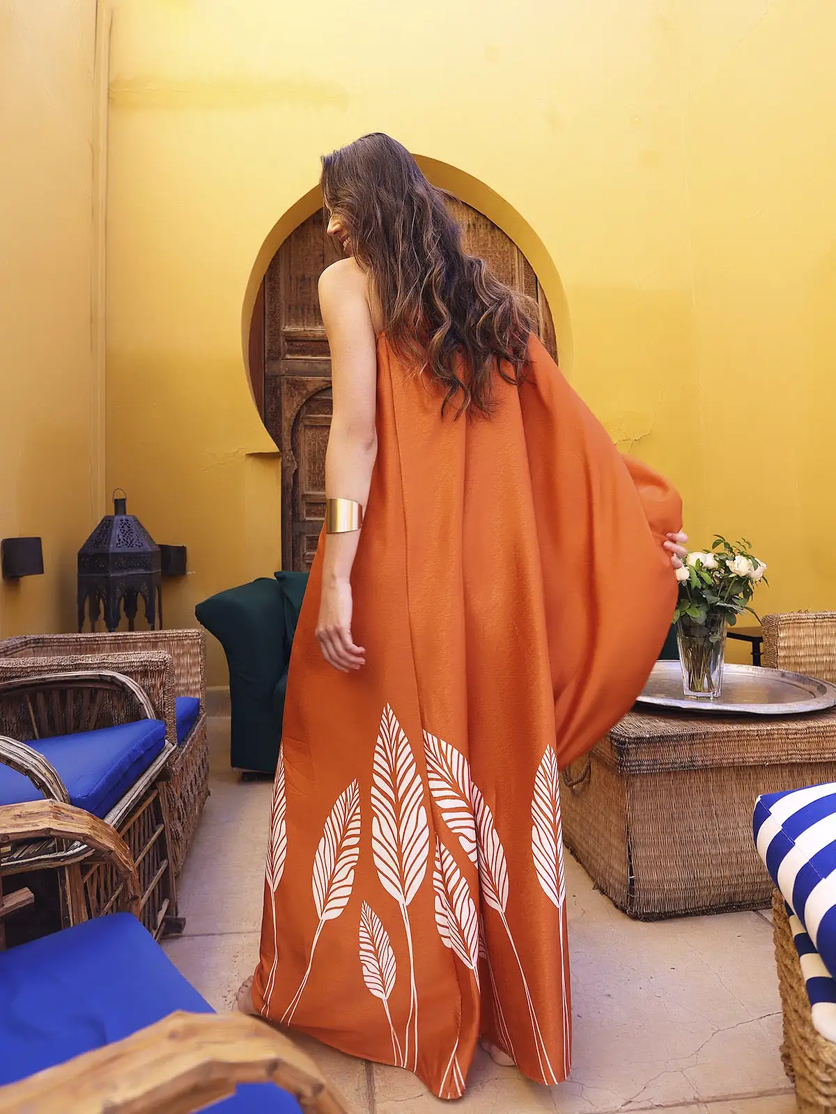 Palms Orange Satu Dress