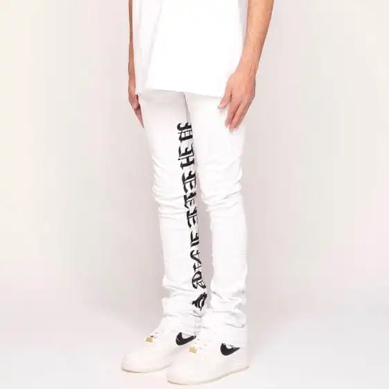 Pheelings Against All Odds Flare Stack Denim (White/Black)