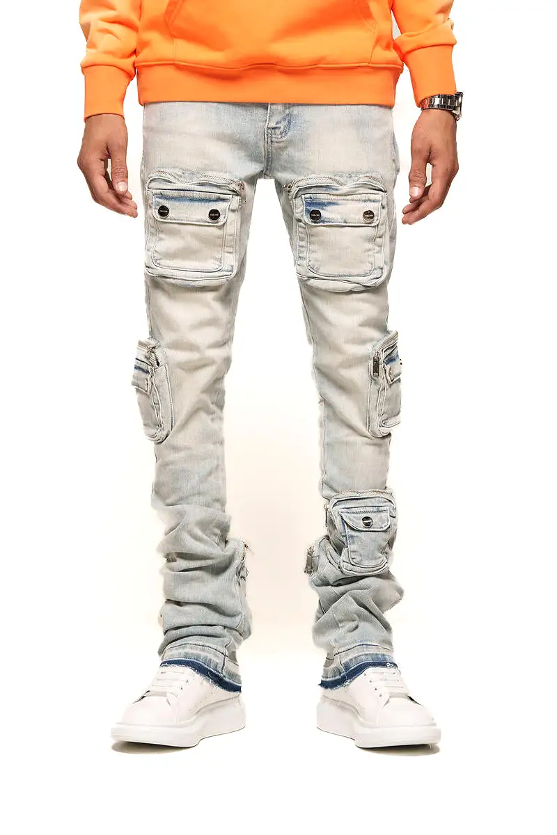 PHEELINGS JOURNEY TO GREATNESS FLARE STACK DENIM (LIGHT BLUE)