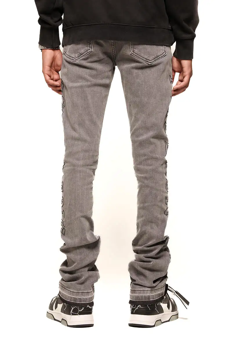 Pheelings RISING ABOVE FLARE STACK DENIM (CHARCOAL GREY)