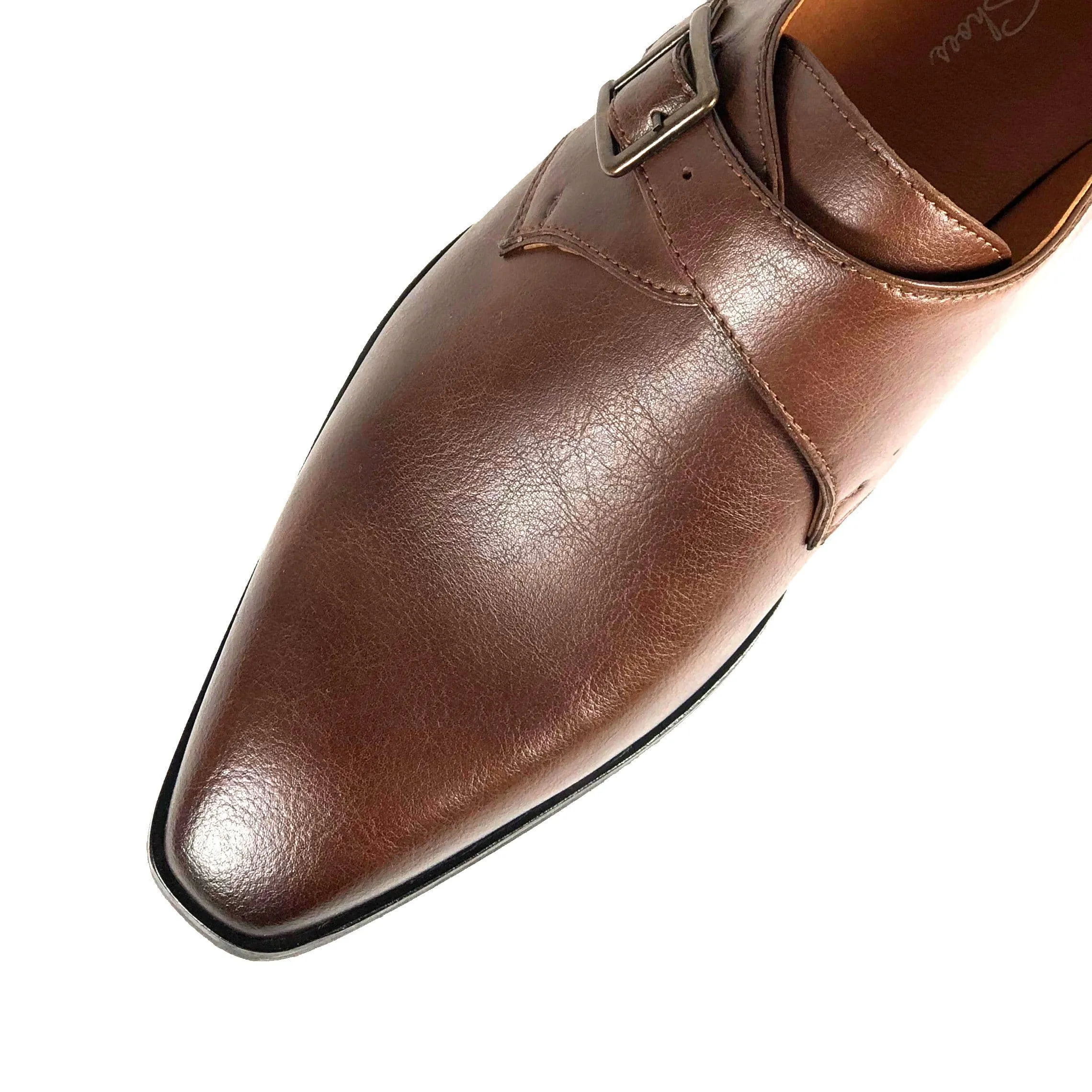 'Pierre' Vegan Monk Shoe by Zette Shoes - Chestnut