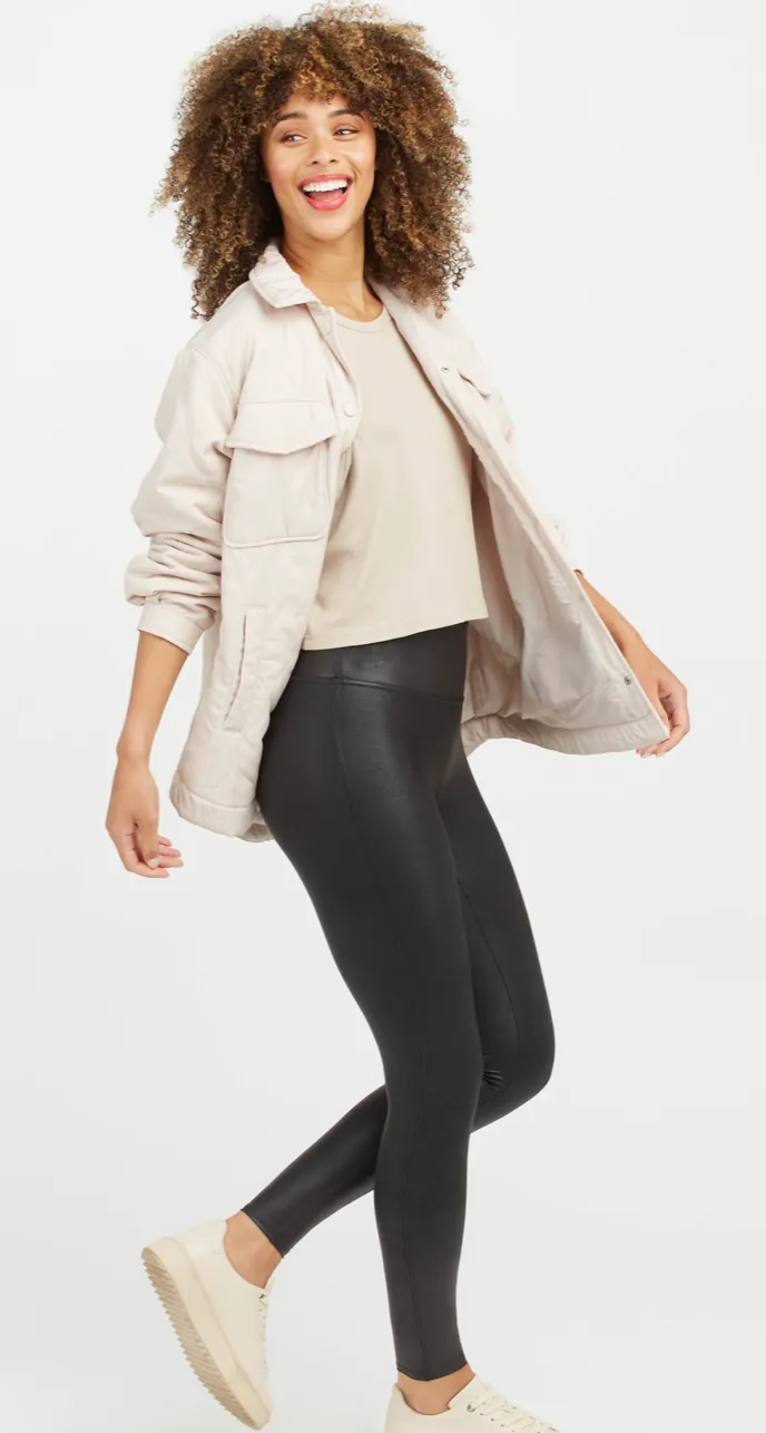 Q Faux Leather Leggings