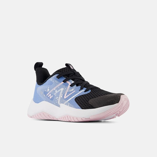 Rave Run v2 Kid's Lace Athletic Trainer - Black/Blue Laguna/Light Raspberry