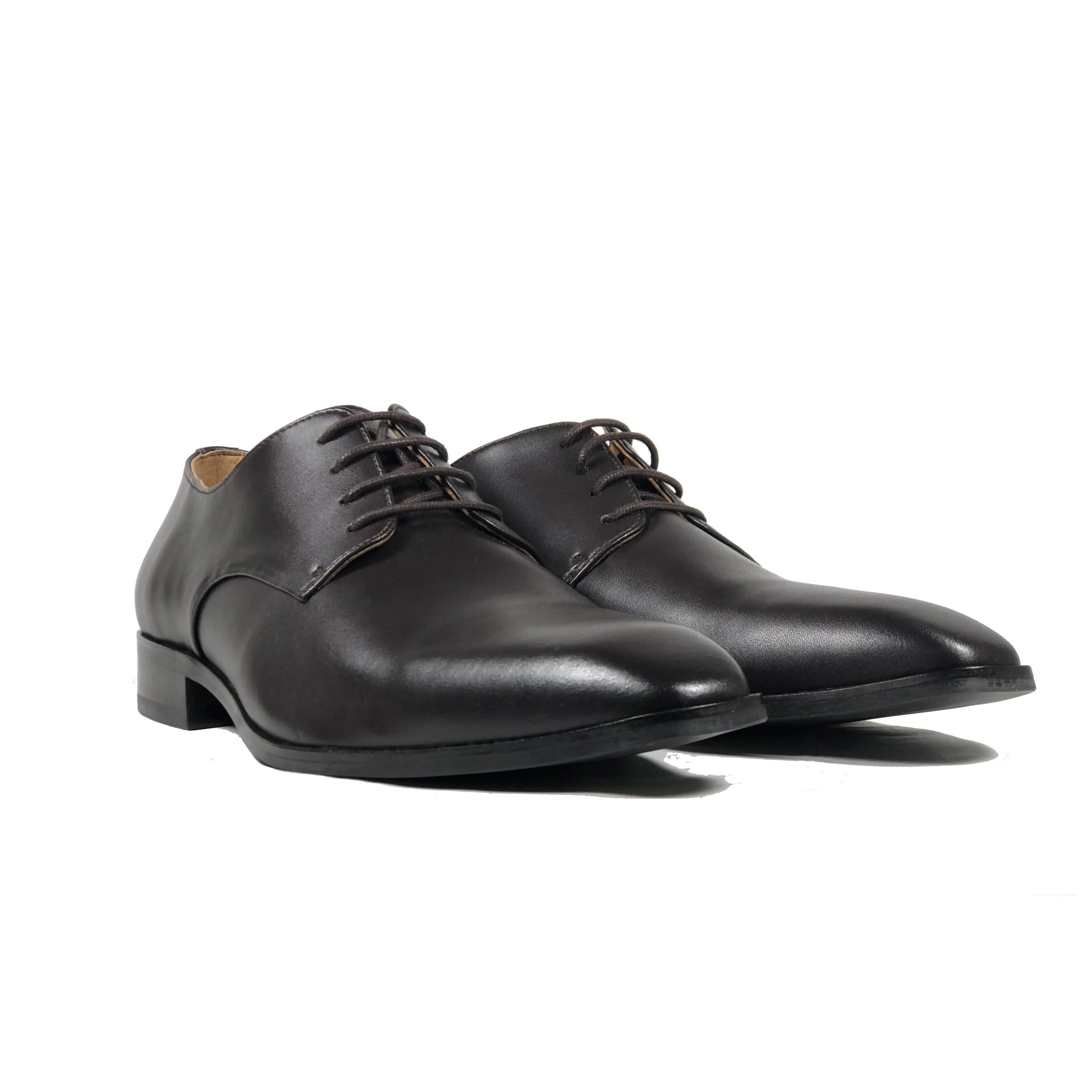 'Remy' Classic Vegan Derby by Zette Shoes - Chocolate Brown