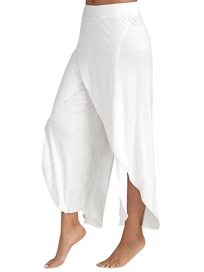 Ruffled Layer Women's Wide Leg Chinos Culottes