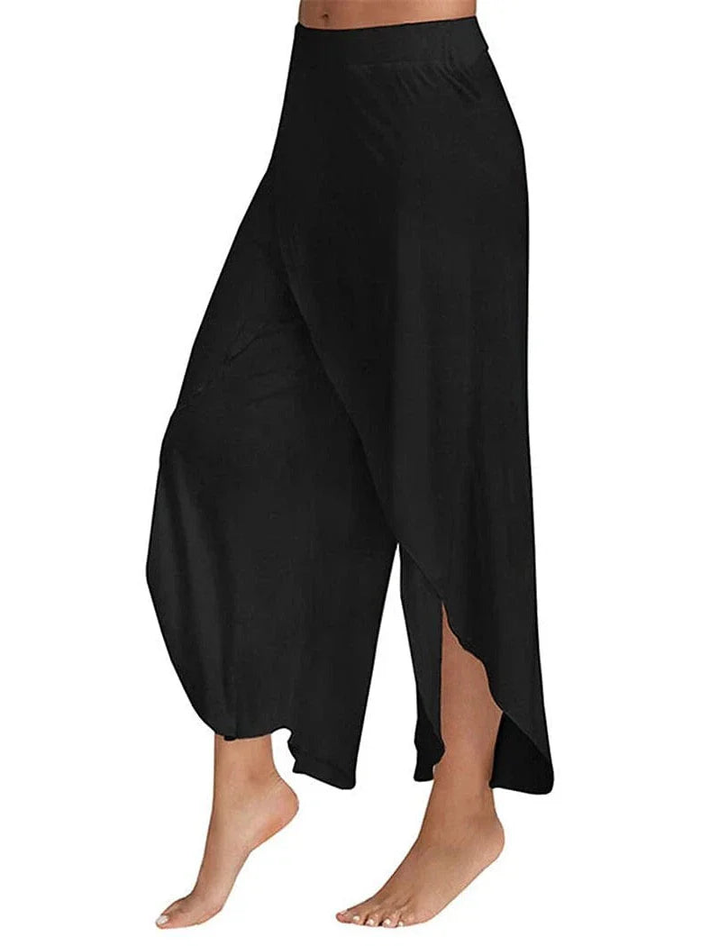 Ruffled Layer Women's Wide Leg Chinos Culottes