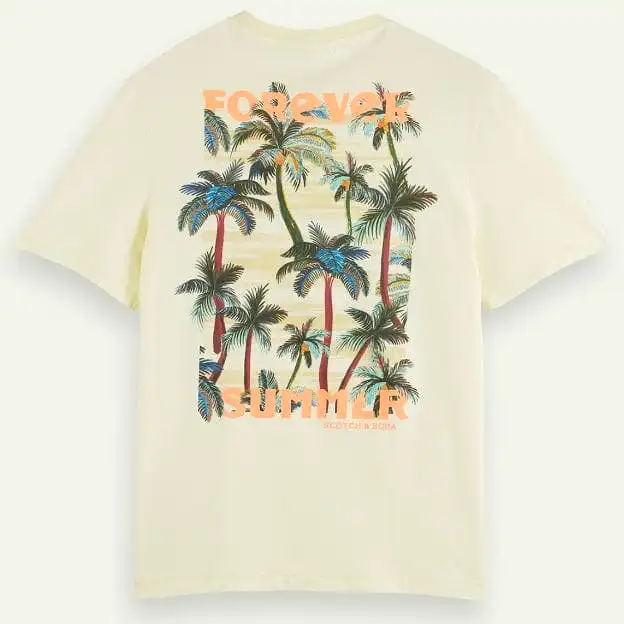 Scotch & Soda Forever Summer Artwork Tee (Banana) 171694