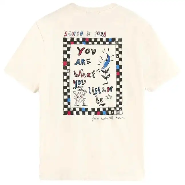 Scotch & Soda Music Artwork Tee (Stone) 173011