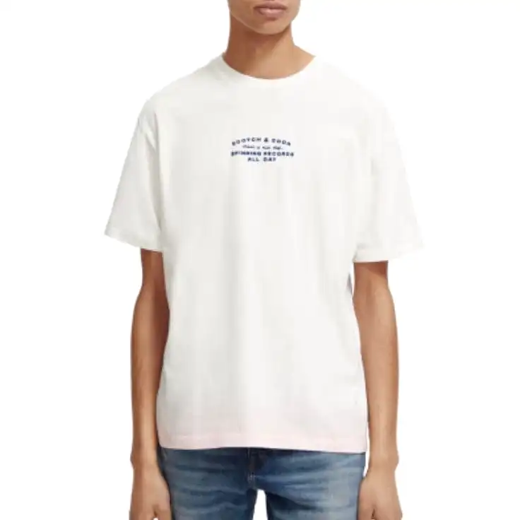 Scotch & Soda Record Store Artwork Tee (White) 173027