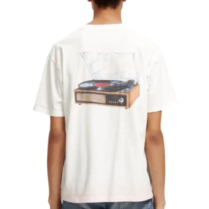 Scotch & Soda Record Store Artwork Tee (White) 173027