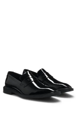 Slip-on penny loafers in patent leather