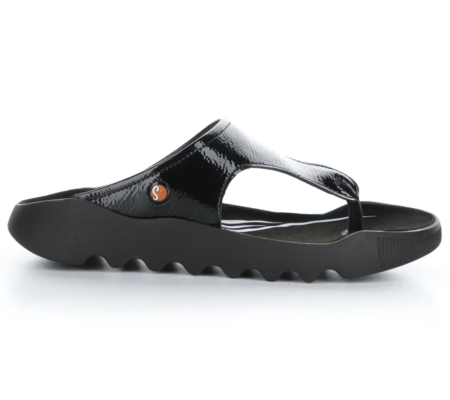 Softino's Patent Leather Slip On Sandal - Wahl