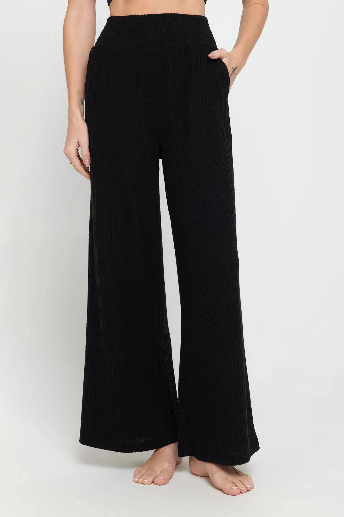 Spiritual Gangster Harmony Rib Wide Leg Pant