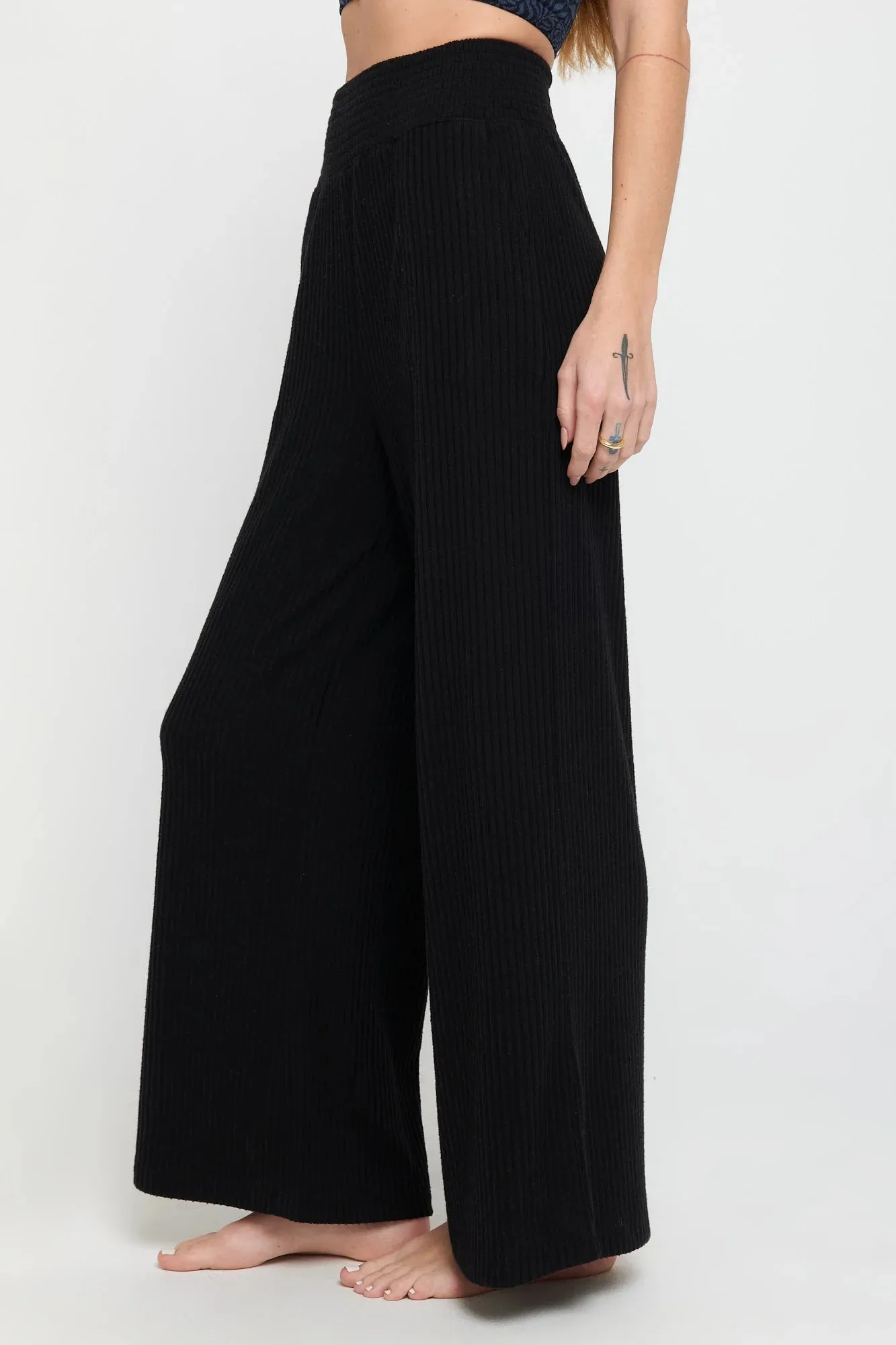 Spiritual Gangster Harmony Rib Wide Leg Pant