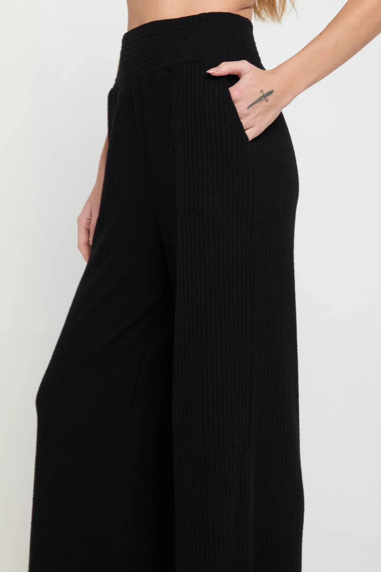 Spiritual Gangster Harmony Rib Wide Leg Pant