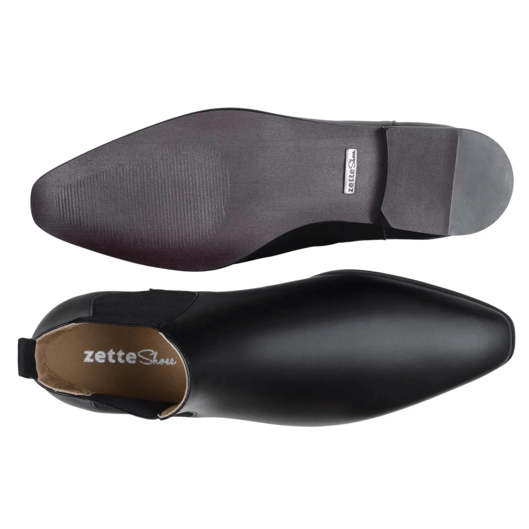 'Sterling' men's vegan Chelsea by Zette Shoes - black