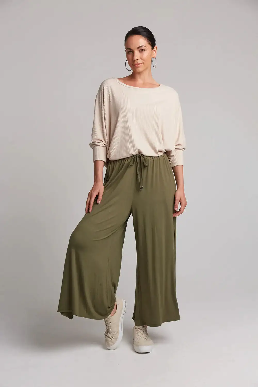 Studio Jersey Tie Pant - Fern