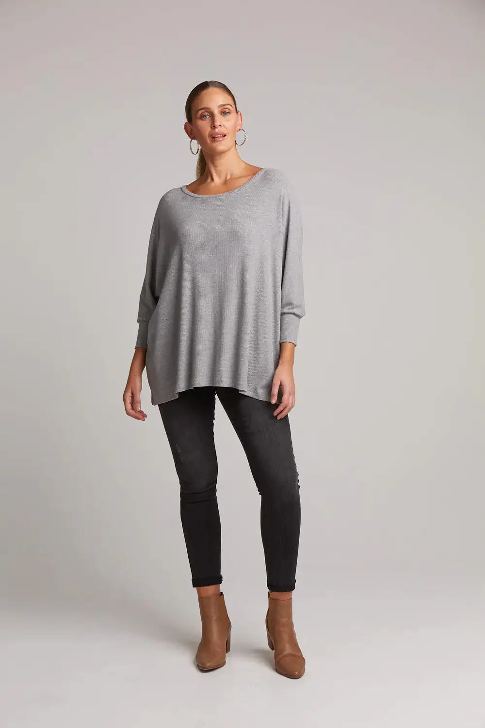 Studio Jersey Top - Grey