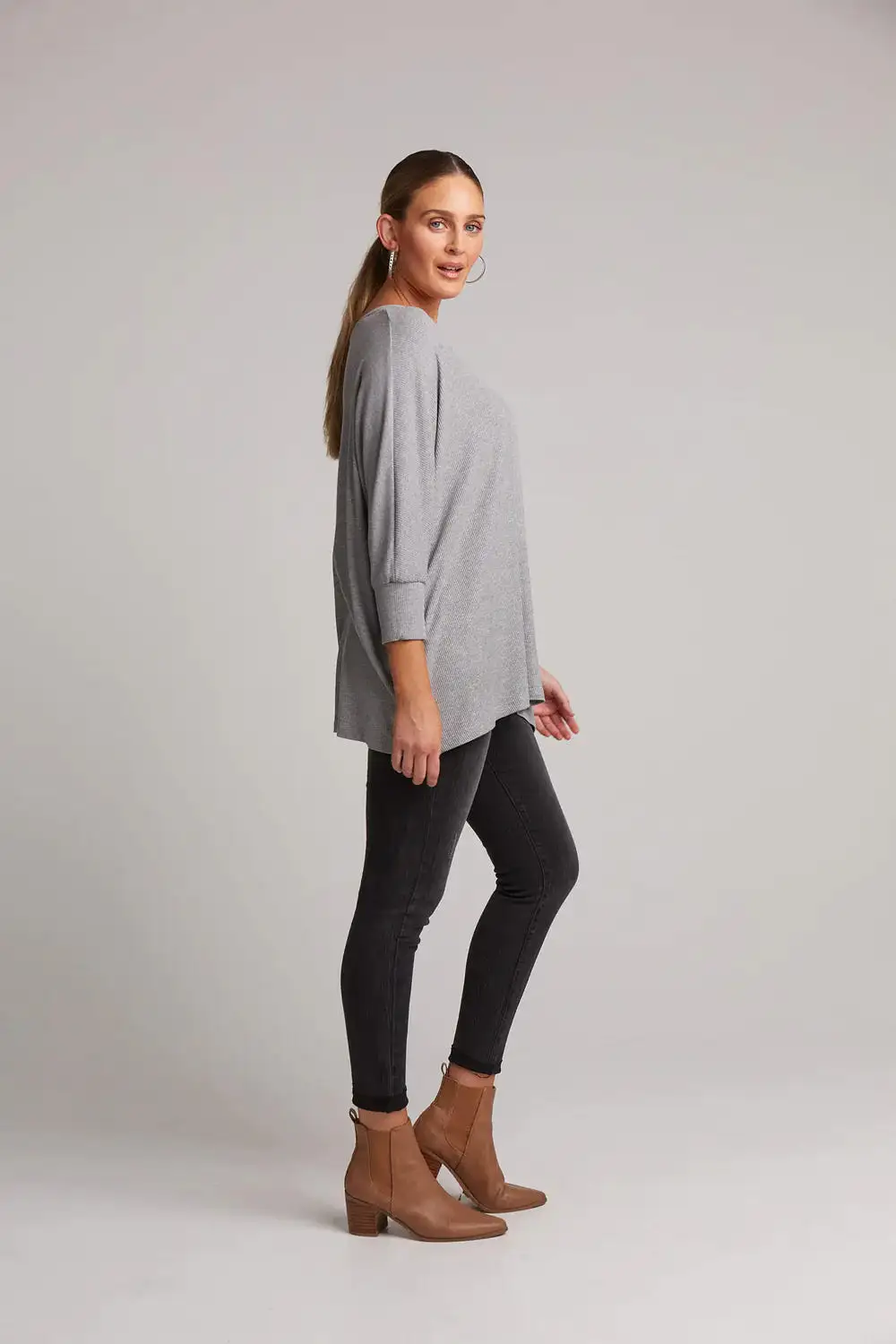 Studio Jersey Top - Grey