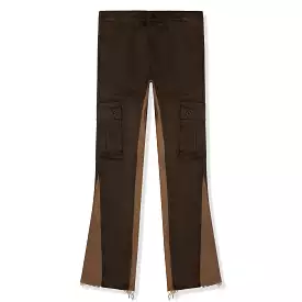 Suavo World Cargo Flare Trousers Brown