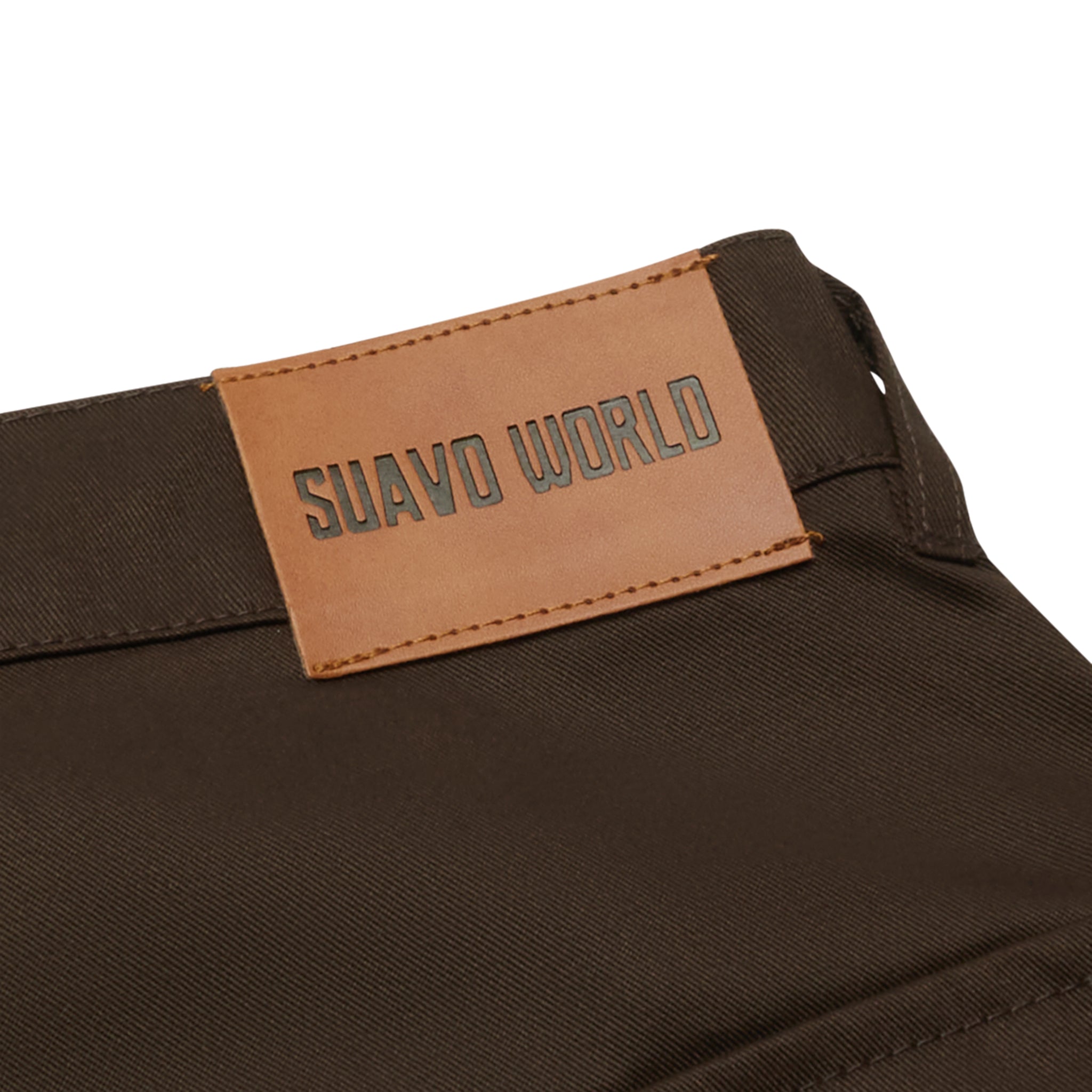 Suavo World Cargo Flare Trousers Brown