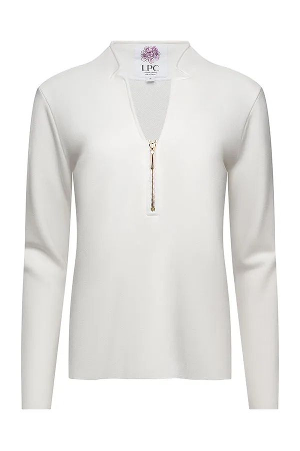 The Megan Long Sleeved Topin White