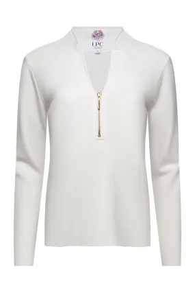 The Megan Long Sleeved Topin White