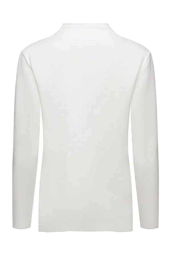 The Megan Long Sleeved Topin White