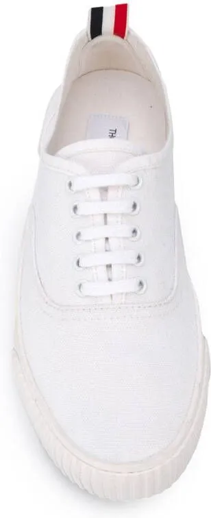 Thom Browne Heritage canvas sneakers White