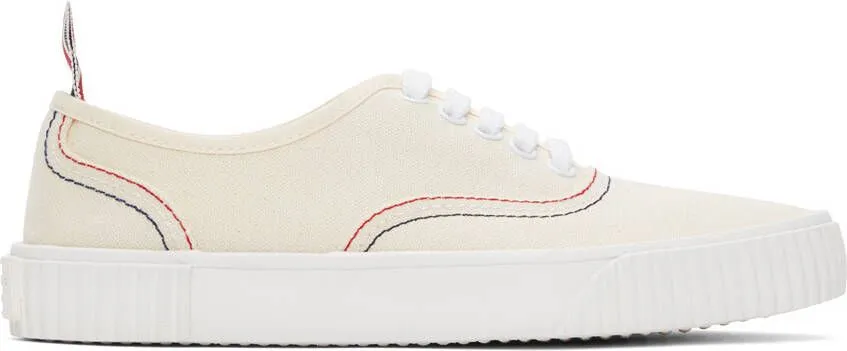 Thom Browne Off-White Heritage Vulcanized Sneakers