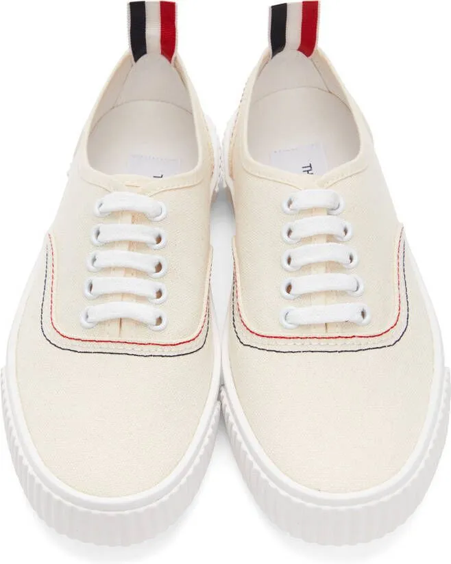 Thom Browne Off-White Heritage Vulcanized Sneakers