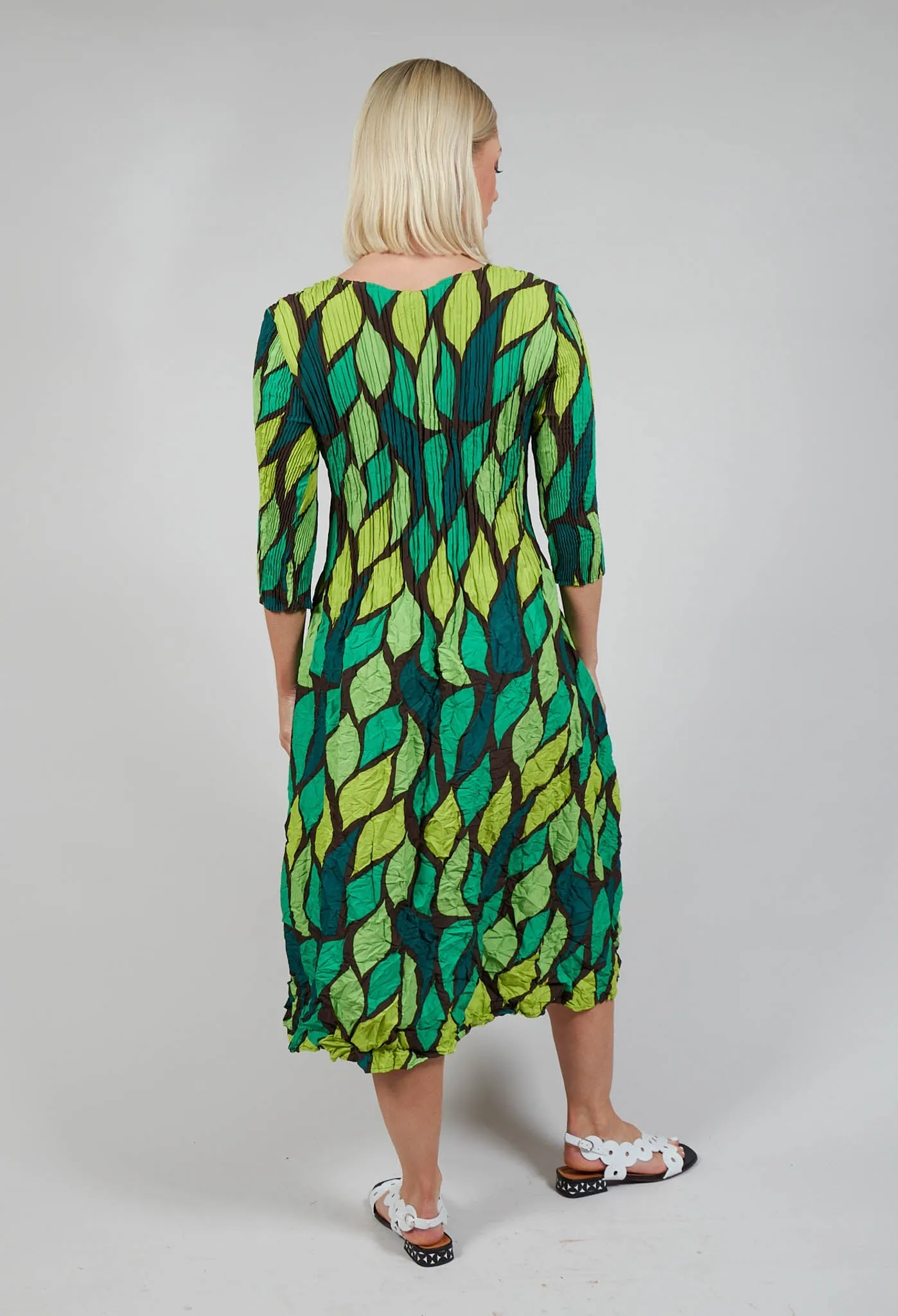 Three Quarter Sleeve Smash Dress in Jungle