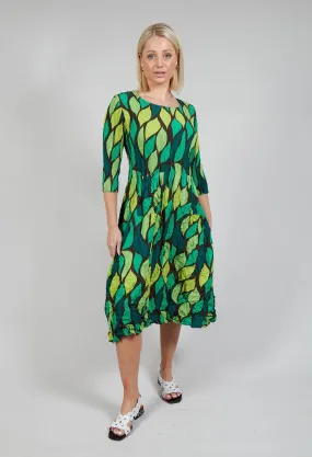 Three Quarter Sleeve Smash Dress in Jungle