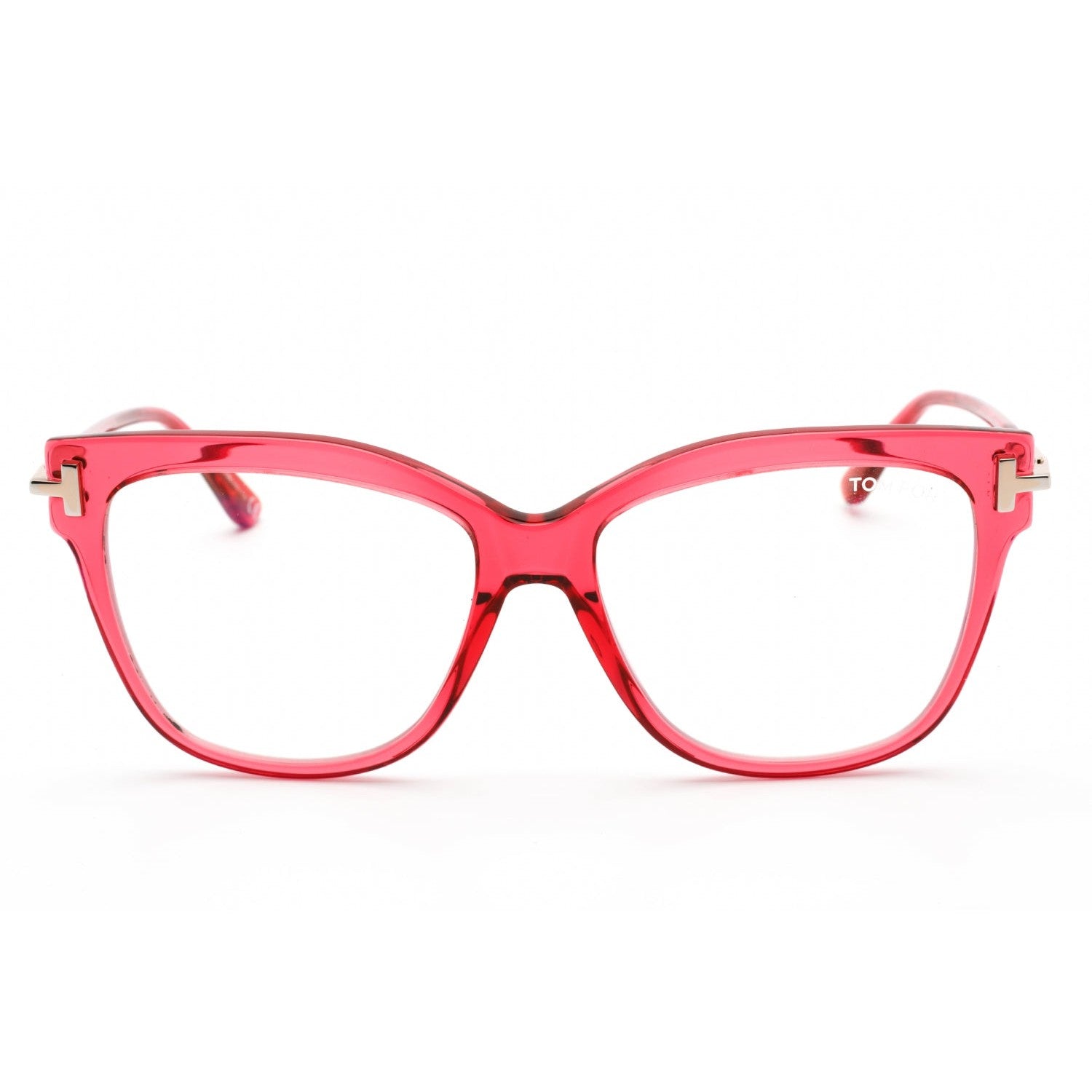 Tom Ford FT5704-B Eyeglasses shiny red/Clear/Blue-light block lens