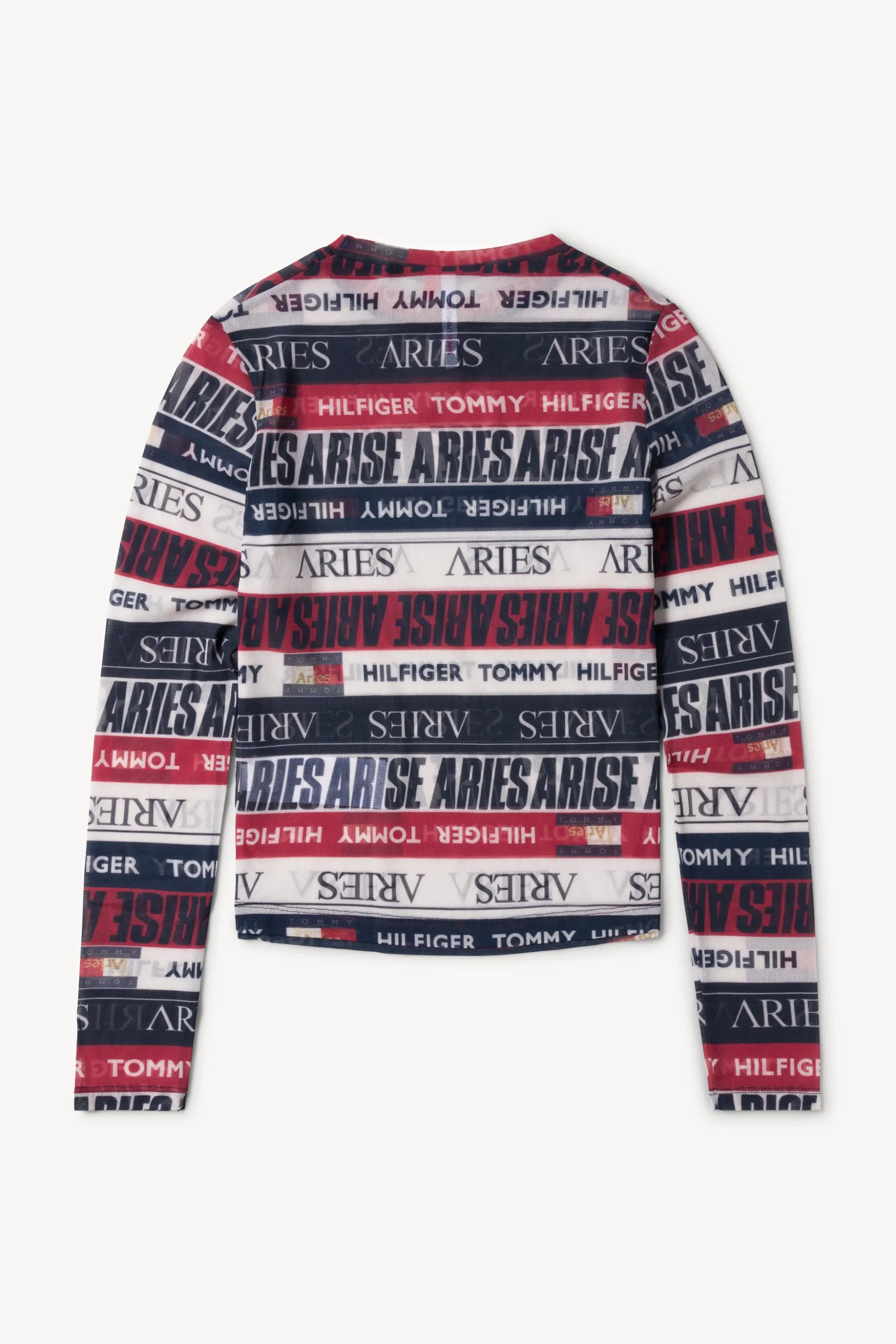 Tommy x Aries Logo Sheer Long Sleeve Top