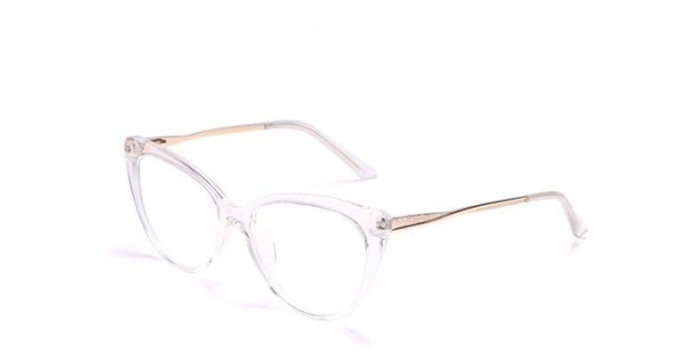 TR90 Anti-Blue Light Cat-Eye Metal  Retro Mirror Sunglasses